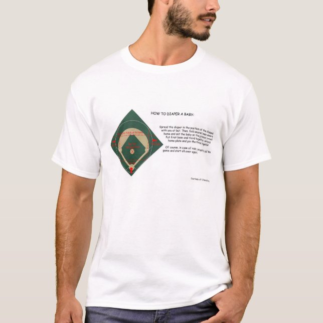 T-shirt Comment à la couche-culotte un bébé (Devant)