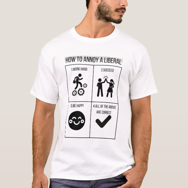 T-shirt Comment Aimer Un Tee Blanc Libéral (Devant)