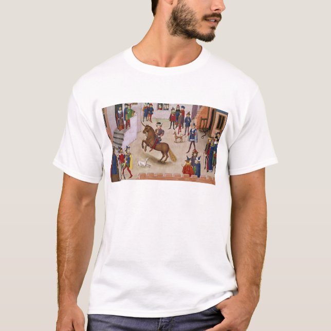 T-shirt Comment Alexandre le grand Bucephalus monté (Devant)