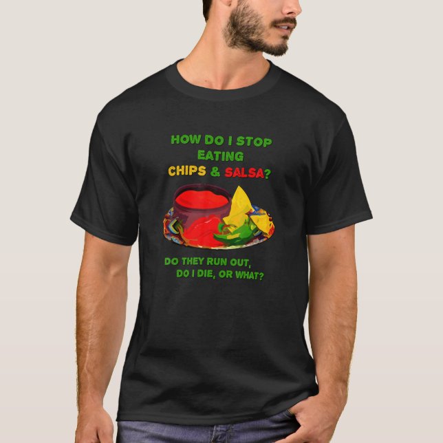 T-shirt Comment arrêter de manger des chips (Devant)