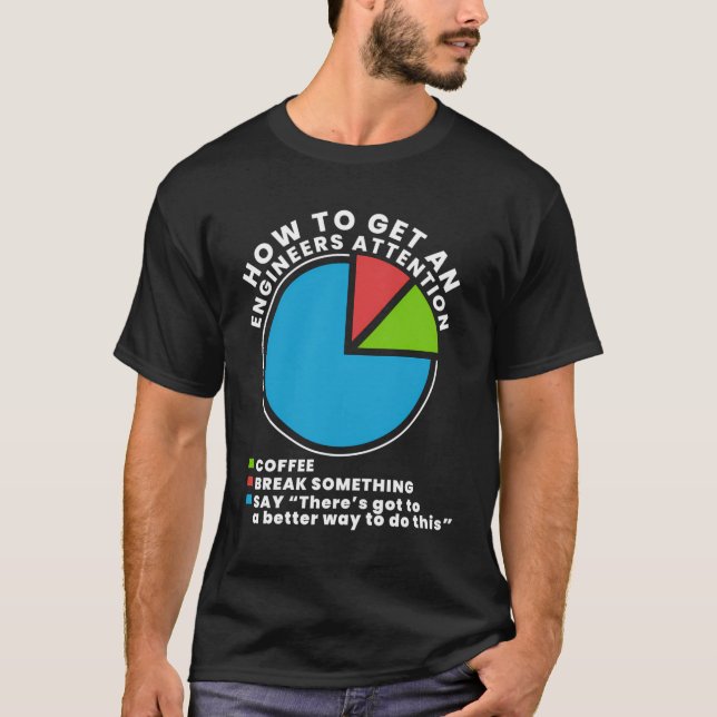 T-shirt Comment attirer l'attention d'un ingénieur (Devant)