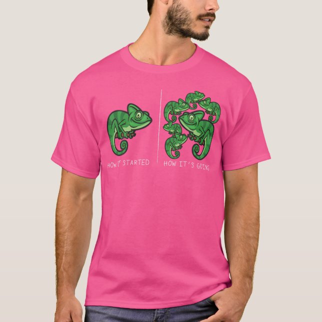 T-shirt Comment Ça A Commencé Comment Ça Va À Chameleon (Devant)