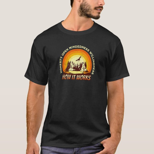 T-shirt Comment ça marche Sobriété 12 Étape AA Récupératio (Devant)