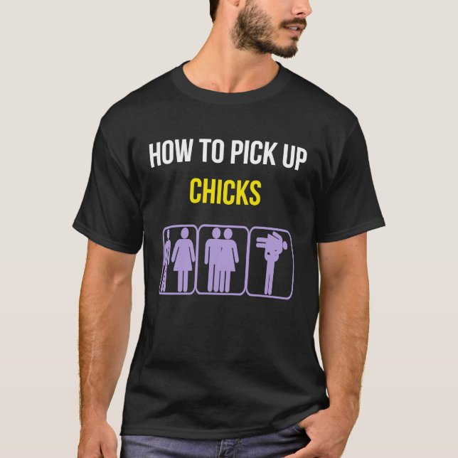 T-shirt Comment draguer les filles Drôle Geek Sarcasm Fill (Devant)