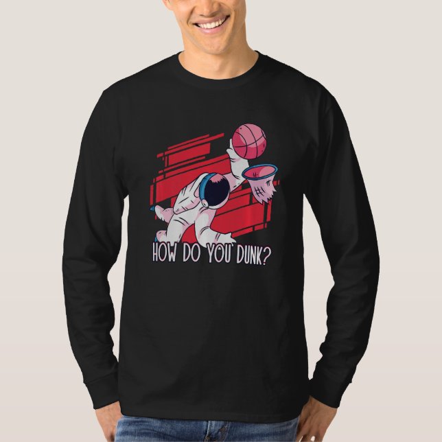 T-shirt Comment Dunk Astronaut Athlete Dunk Basketball (Devant)