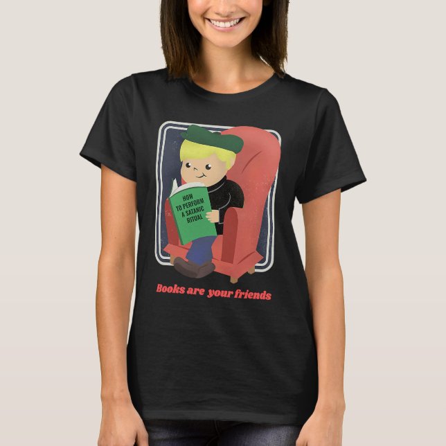 T-shirt Comment effectuer un rituel satanique  Horreur vin (Devant)