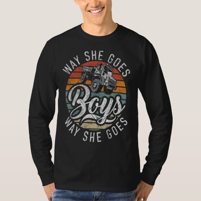 T-shirt Comment Elle Va Garçons Elle Va Trucker Trailer (Devant)
