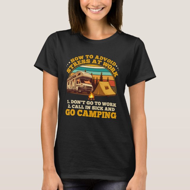 T-shirt Comment Éviter Le Stress Au Travail Ventilateurs D (Devant)