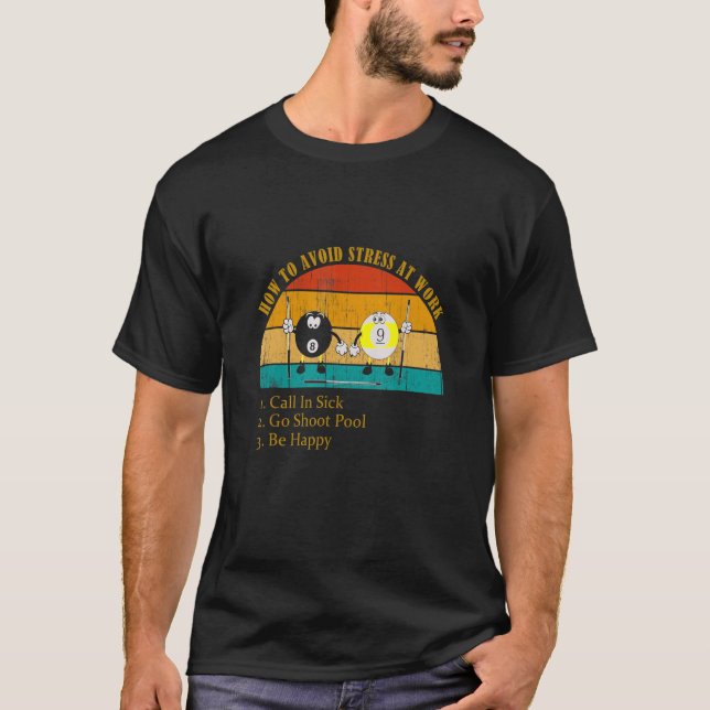 T-shirt Comment Éviter Le Stress Travail Appel Dans Le Bas (Devant)