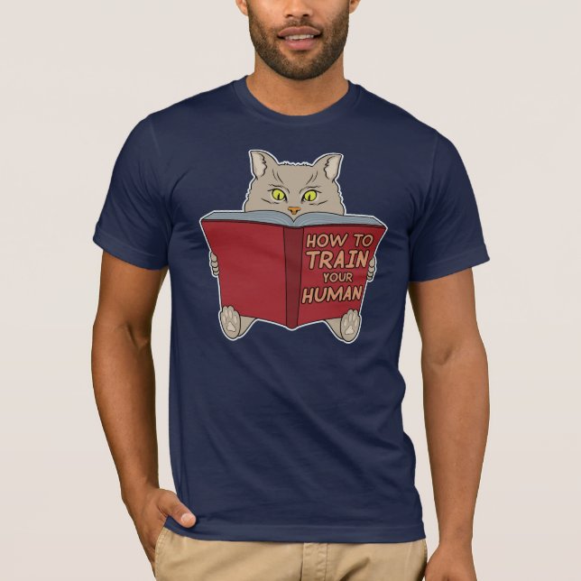 T-shirt Comment former votre Amoureux des chats humain drô (Devant)