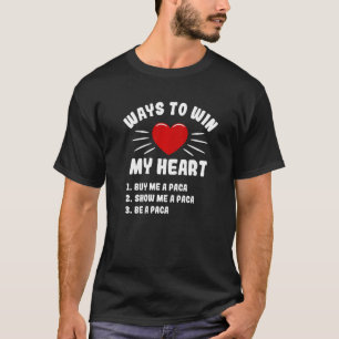 T-shirt Comment Gagner Mon Coeur Paca Animal Mème Humour A