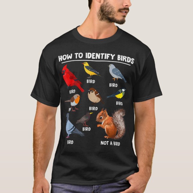 T-shirt Comment identifier les oiseaux drôles d'oiseaux Id (Devant)