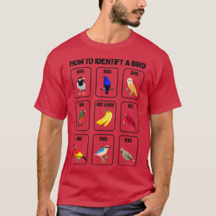 T-shirt Comment identifier un oiseau drôles d'observateurs