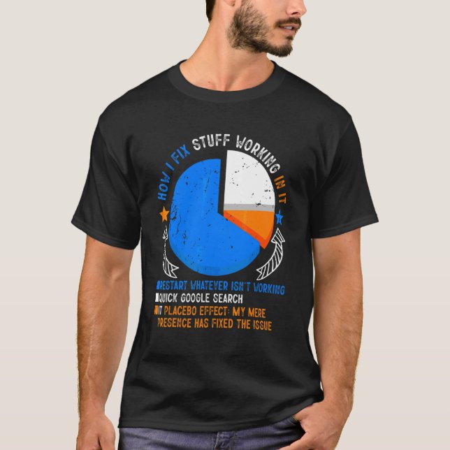 T-shirt Comment je répare les choses en travaillant dans l (Devant)