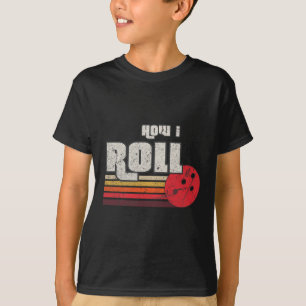 T-shirt Comment je roule Funny Graphic Bowling Strikes Lea