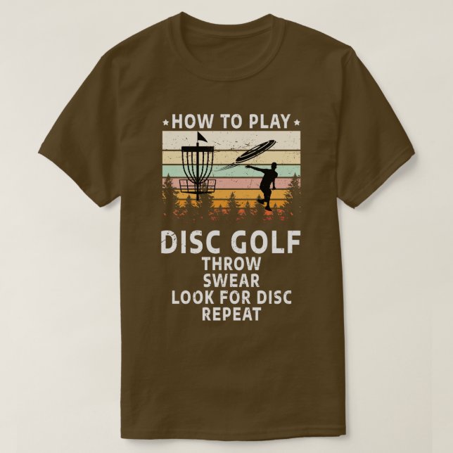 T-shirt Comment Jouer Disque Golf Drôle Disque Lover (Design devant)