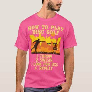 T-shirt Comment Jouer - Joueur de Golf de Disque Volant Di