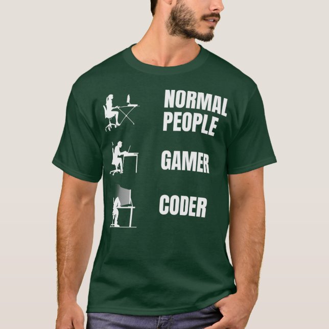 T-shirt Comment le programmeur assis Funny Codage Vêtement (Devant)