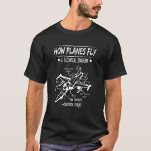 T-shirt Comment les avions volent amusant aérospatiale ing