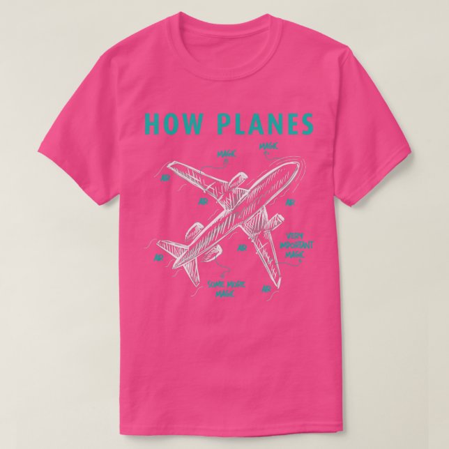 T-shirt Comment les avions volent ingénieur aérospatial en (Design devant)