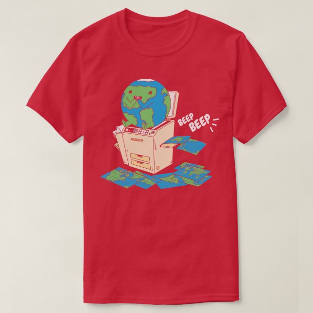 T-shirt Comment les cartes sont faites amusant Globe sur l (Design devant)