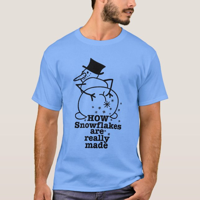 T-shirt Comment Les Flacons De Neige Fabriqués Snowman (Devant)