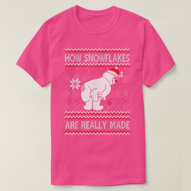 T-shirt Comment les flocons de neige sont vraiment fait Sn (Design devant)