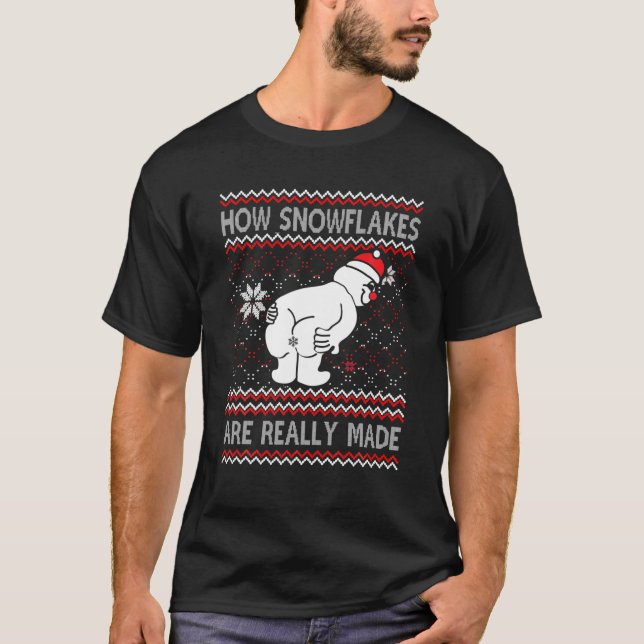 T-shirt Comment les flocons de neige sont vraiment fait Sn (Devant)