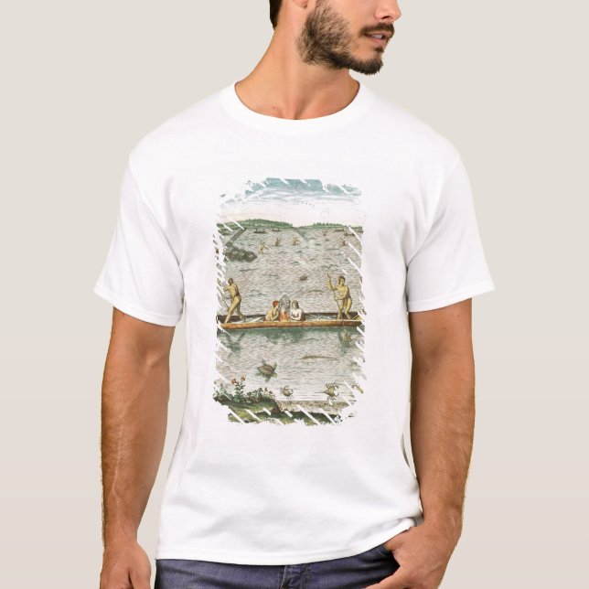 T-shirt Comment les Indiens pêchent leurs poissons (Devant)