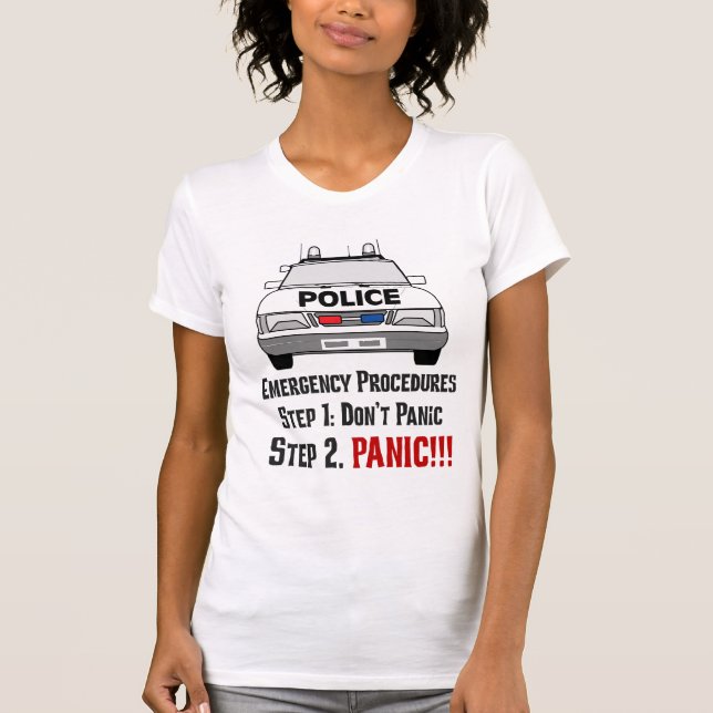 T-shirt Comment les policiers répondent à votre urgence (Devant)