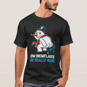 T-shirt Comment Les Snowflakes Sont Vraiment Rendu Snowman