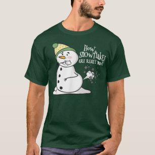 T-shirt Comment Les Snowflakes Sont Vraiment Rendu Snowman