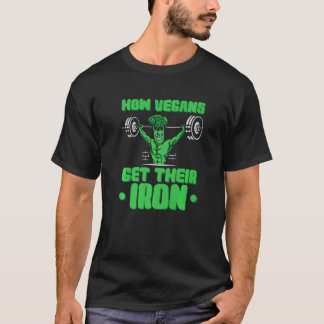 T-shirt Comment les végétaliens obtiennent leur fer Végéta