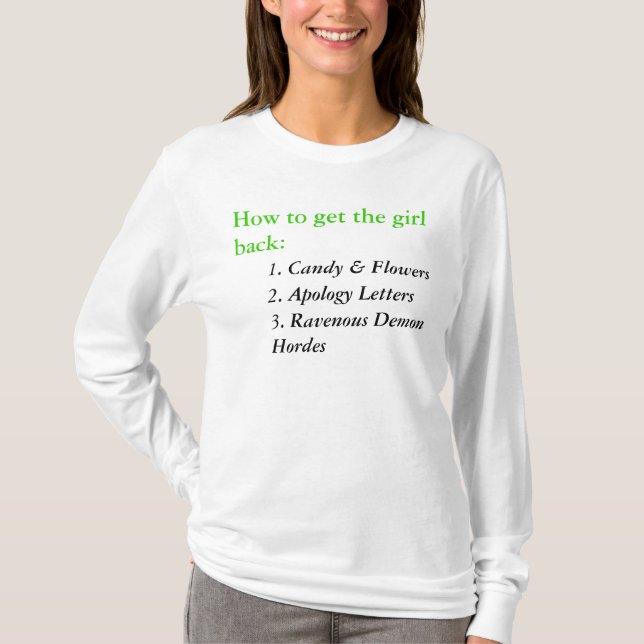 T-shirt Comment obtenir le dos de fille (les instruments (Devant)