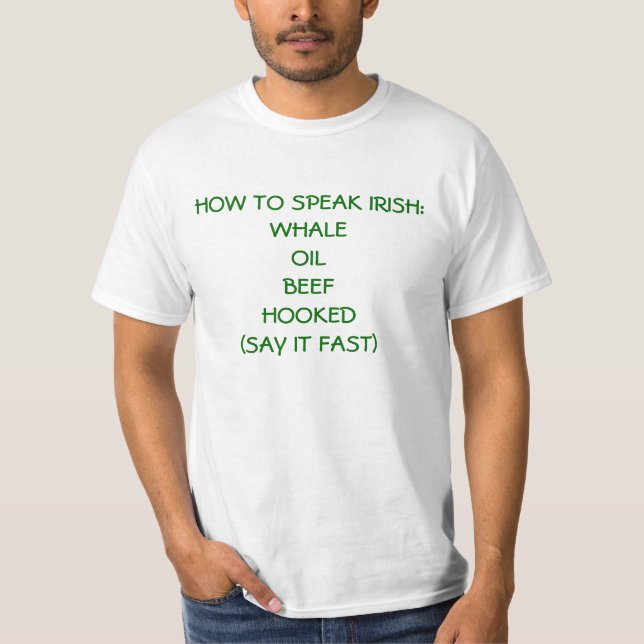 T-shirt Comment parler irlandais (Devant)