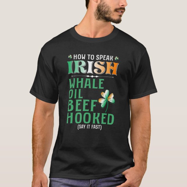 T-shirt Comment Parler Irlandais Drôle Boire Jour de la Sa (Devant)