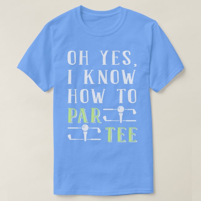 T-shirt Comment Parter Golf Golfer (Design devant)