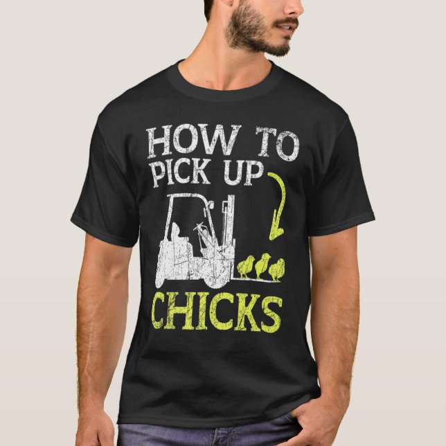 T-shirt Comment Ramasser Des Poussins Drôles Petits Poulet (Devant)