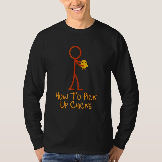 T-shirt Comment ramasser les poulets Dessins de poulet 3 (Devant)