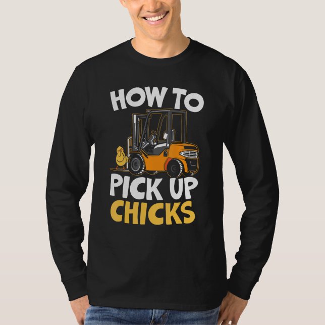 T-shirt Comment ramasser les pousses Forklift Opérateur En (Devant)