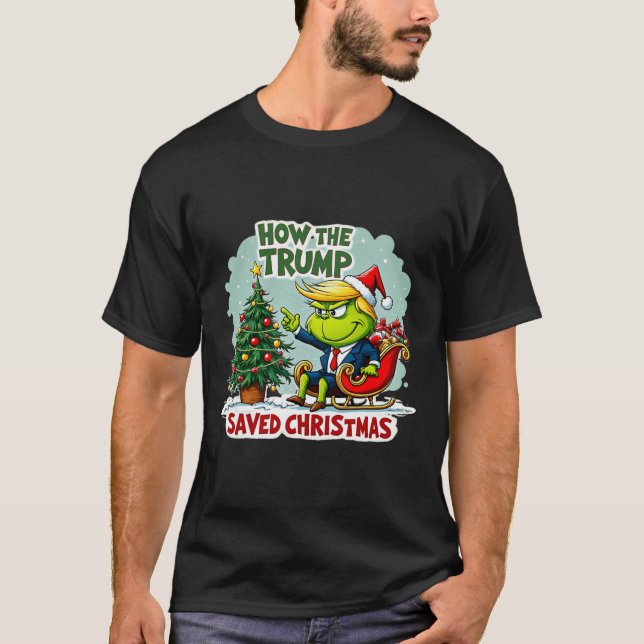 T-shirt Comment Trump a sauvé Noël Drôle Trump Christma (Devant)