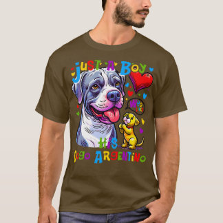 T-shirt Comment un garçon et son Dogo Argentino sont deven