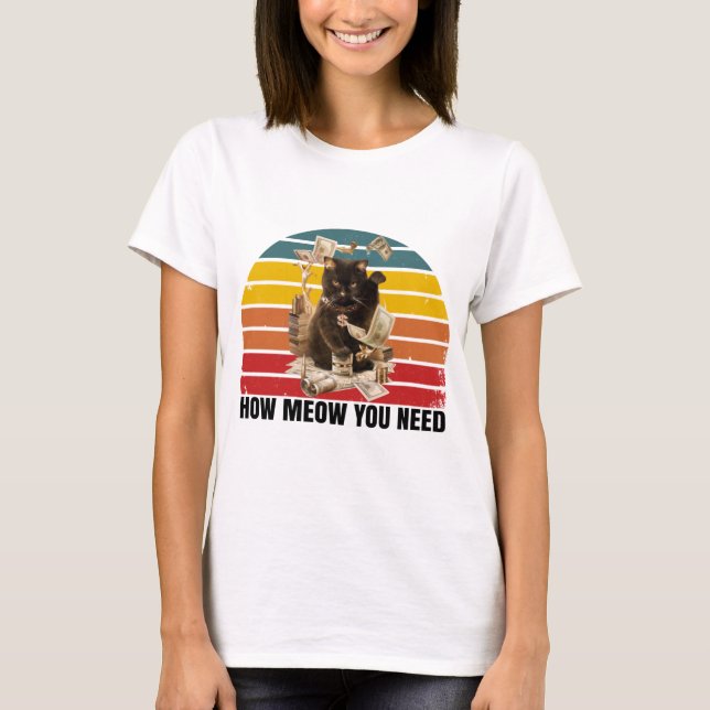 T-shirt comment vous avez besoin d'argent - chat gangsta (Devant)