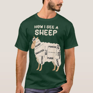 T-shirt Comment Voyez Un Mouton Drôle Mouton Mouton Louvai