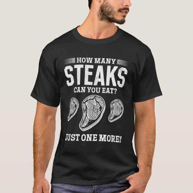 T-shirt Comment Y Steaks Peux-Tu Manger Juste Un Cuisson D (Devant)