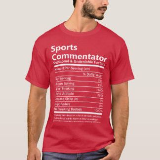 T-shirt Commentateur sportif Nutritionnel Et Amis indéfect