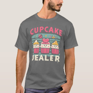 T-shirt Commerçant de Cupcake Kawaii Mignon Amusant Pâtiss