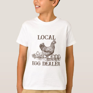 T-shirt Commerçant d'oeufs local poulet rétro drôle agricu
