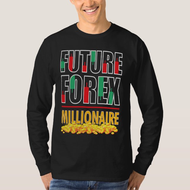 T-shirt Commerçant du marché des changes Forex Milliardair (Devant)