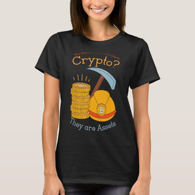 T-shirt Commerce Cryptodevise Millionaire Crypto Actifs L (Devant)